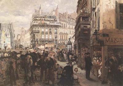 Adolph von Menzel A Paris Day (mk09) Germany oil painting art